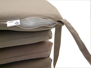 Set 2 Cuscini per Sedia da Giardino 45x45x5 cm in Dralon Allegro Taupe