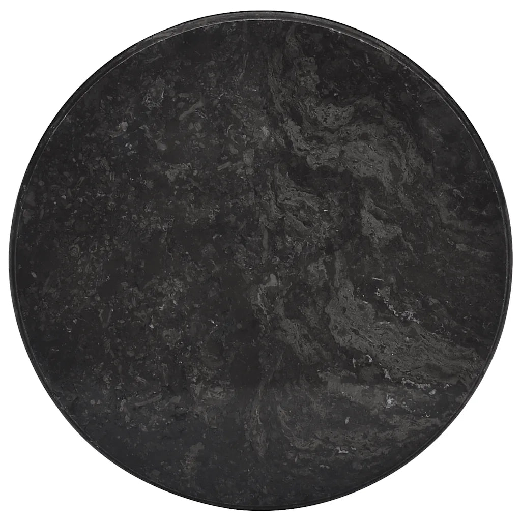 Piano per Tavolo Nero Ã˜50x2,5 cm in Marmo cod mxl 69341