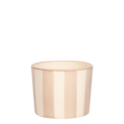 Lido Set 2 Bicchieri Righe Tumbler Artigianali in Ceramica Colore Sabbia - Design Elegante e Finitura a Mano Made in Italy per la Tavola