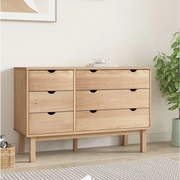 Cassettiera OTTA 111x43x73,5 cm cm in Legno Massello di Pino 348585