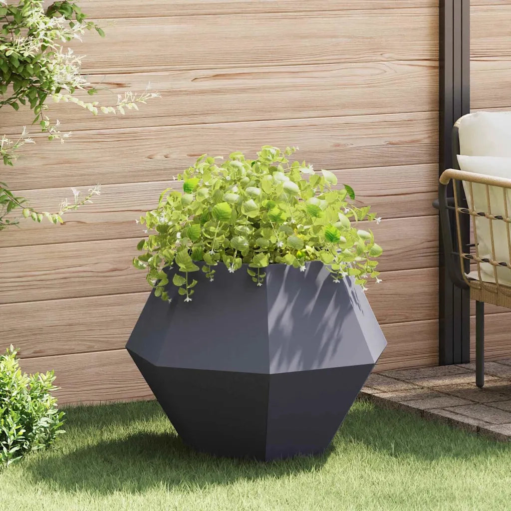 Fioriera | Cassetta per fiori | Vaso Antracite 75 x 75 x 60 cm Acciaio