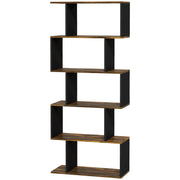 Libreria 5 Ripiani 70x29,5x163 cm in Legno Marrone Rustico