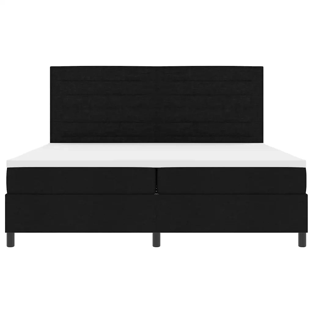 Letto a molle con materasso Nero 200 x 200 cm Tessuto 3339338