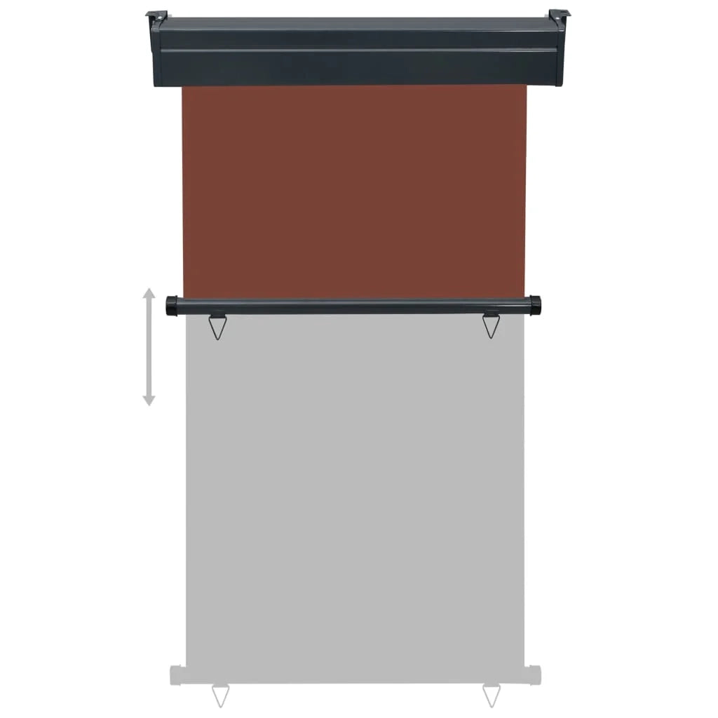 Tenda da sole laterale per balcone 100 x 250 cm marrone 02_0007002