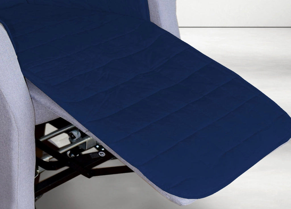 Copripoltrona Reclinabile Trapuntata Idrorepellente Antimacchia Tinta Unita Relax Poltrona Linea Pensieri Delicati - Poltrona - Blu