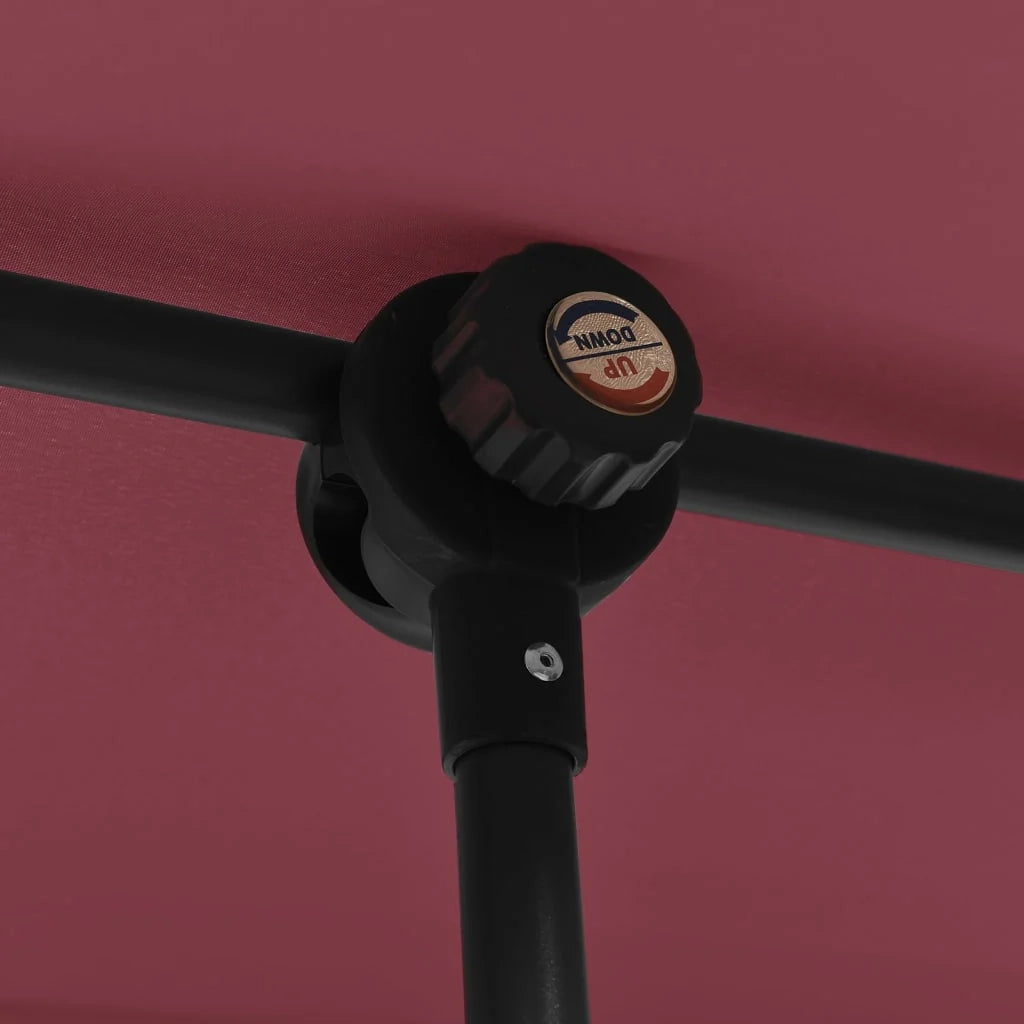 Ombrellone da esterno con palo in alluminio 2 x 1,5 m rosso bordeaux x 02_0008232