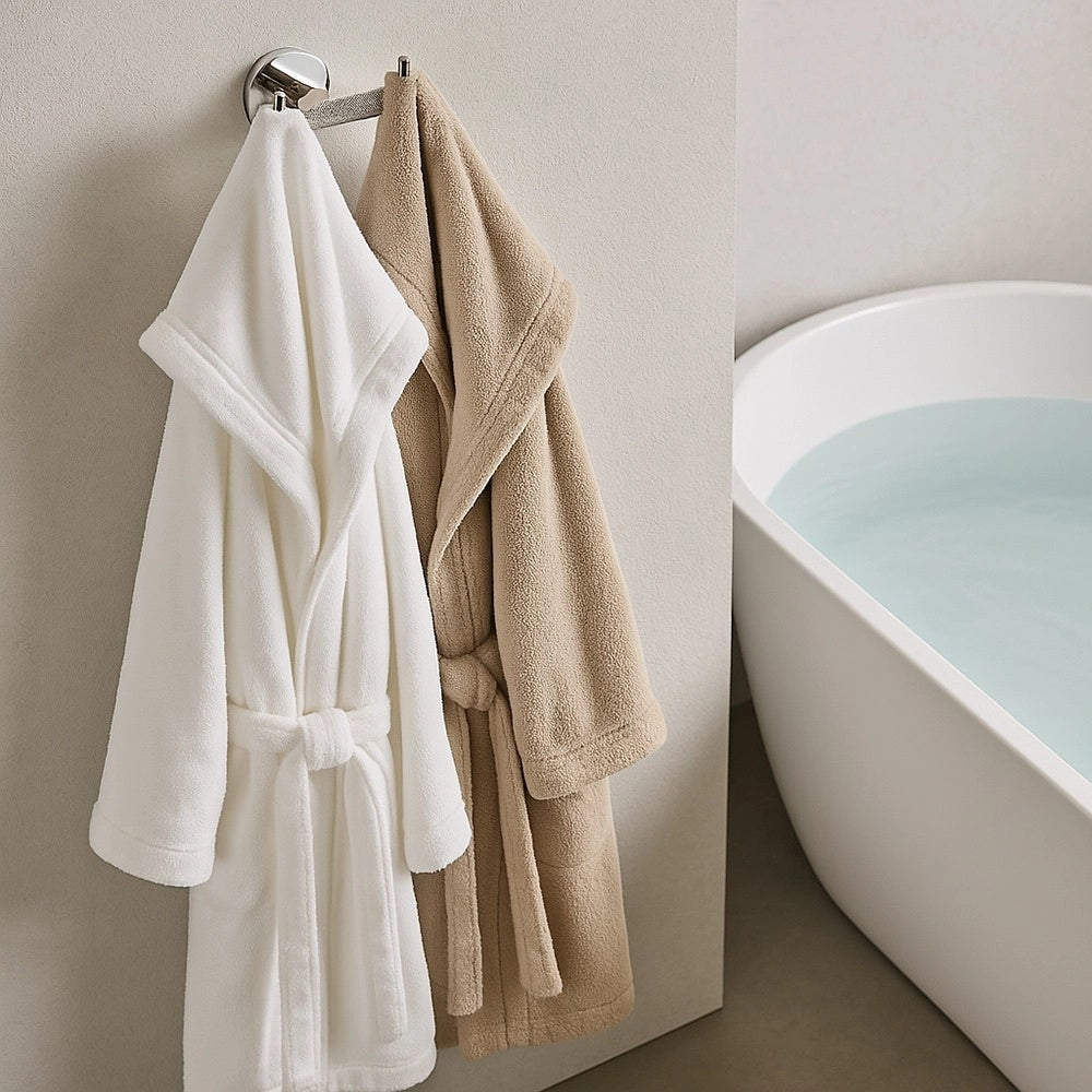 Trade Shop - Appendino Doppio Gancio Per Accappatoio Asciugamani In Acciaio Accessori Bagno 87915 -