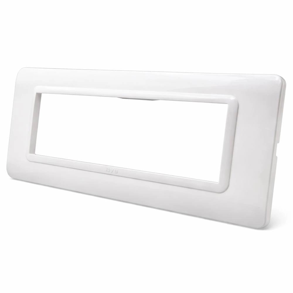 Placa ave s44 bianco in tecnopolimero design elegante *** numero posti 7 moduli, confezione 1