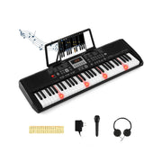 Tastiera elettrica portatile a 61 tasti 85 x 29 x 9 cm doppia tastiera modalità apprendimento nera 20_0019184