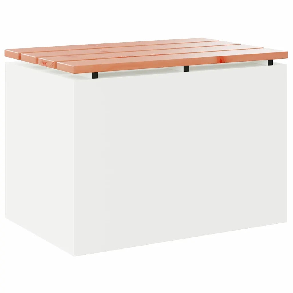 Panchina da giardino Bianco 60 x 40 x 43 cm Acciaio