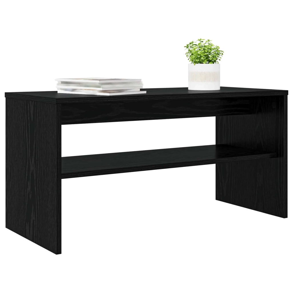 Mobile TV-Credenza per TV Rovere Nero 80 x 35 x 40 cm Legno multistrato