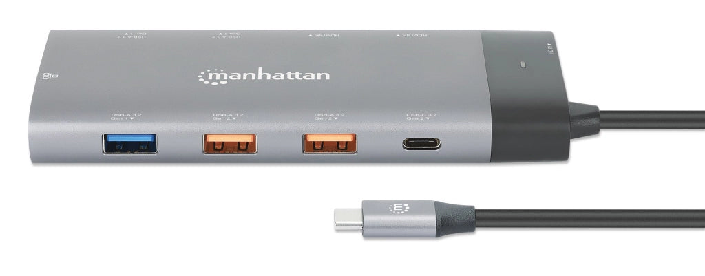 Docking Station USB-C PD Doppio Monitor 8K Multiporta 10 in 1