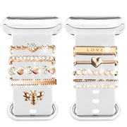 Ornamento per orologio - Accessorio per orologio - Decorazione metallica - 22 millimetro - Cinturino per orologio - Adatto per Apple Watch - 10 magie