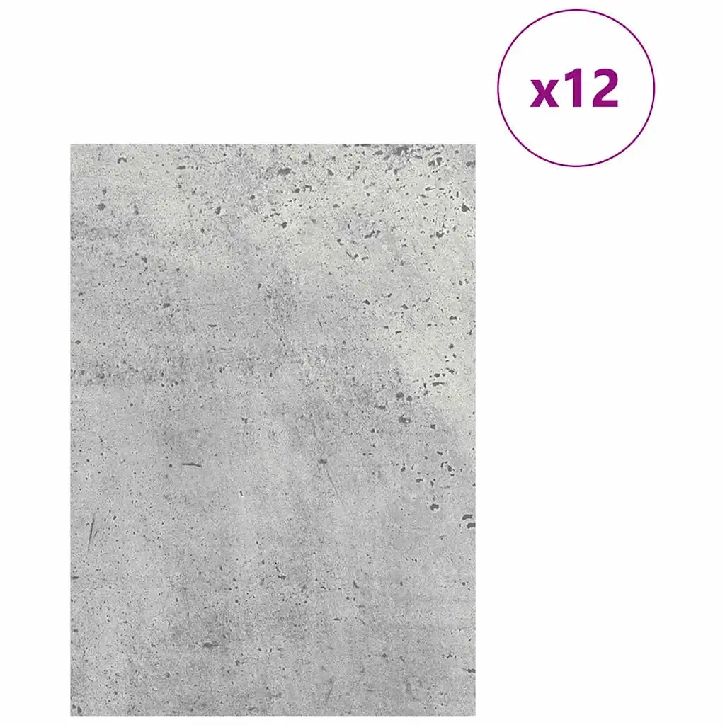 Pannelli decorativi 12 pcs Grigio cemento 21 x 30 x 0,27 cm 885568
