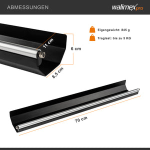 supporto per sfondo per treppiedi per lampade - utilizzo flessibile con sfondi di cartone fino a 1,35m, capacità di carico fino a 5kg, struttura in alluminio, meccanismo di sgancio