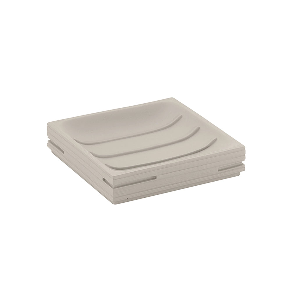 Porta Sapone G-Quadrotto Tortora Chiaro - Gedy
