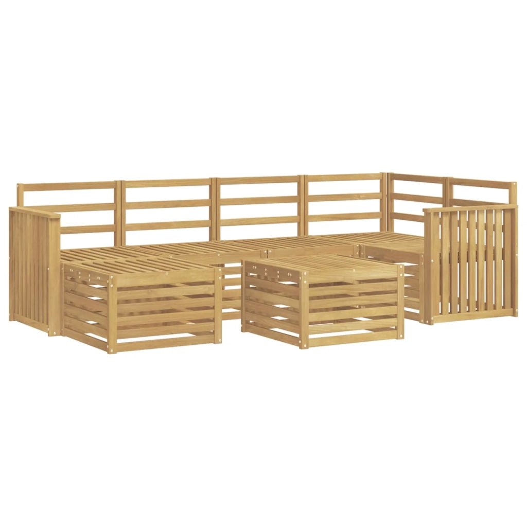 Set di divani da esterno 7 pcs Bianco Poliestere 3392149