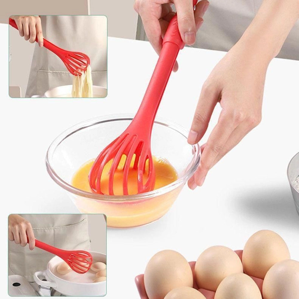 Trade Shop - Frusta Multifunzione Monta Mescola Sbatte Utensile Per Cucina Ergonomico Con Clip -