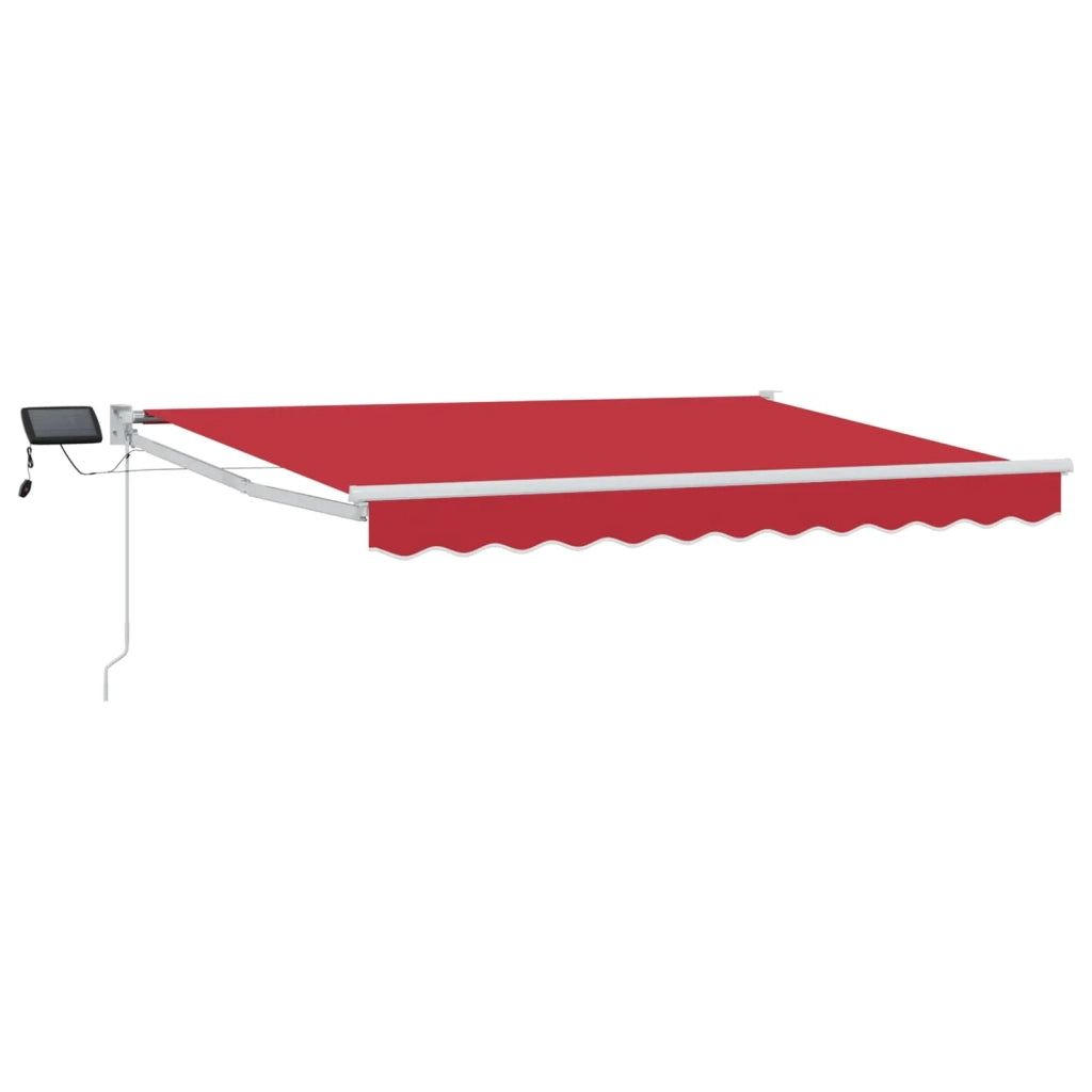 Tenda retrattile manuale con LED Rosso e Bianco 3 x 2,5 m 3419262