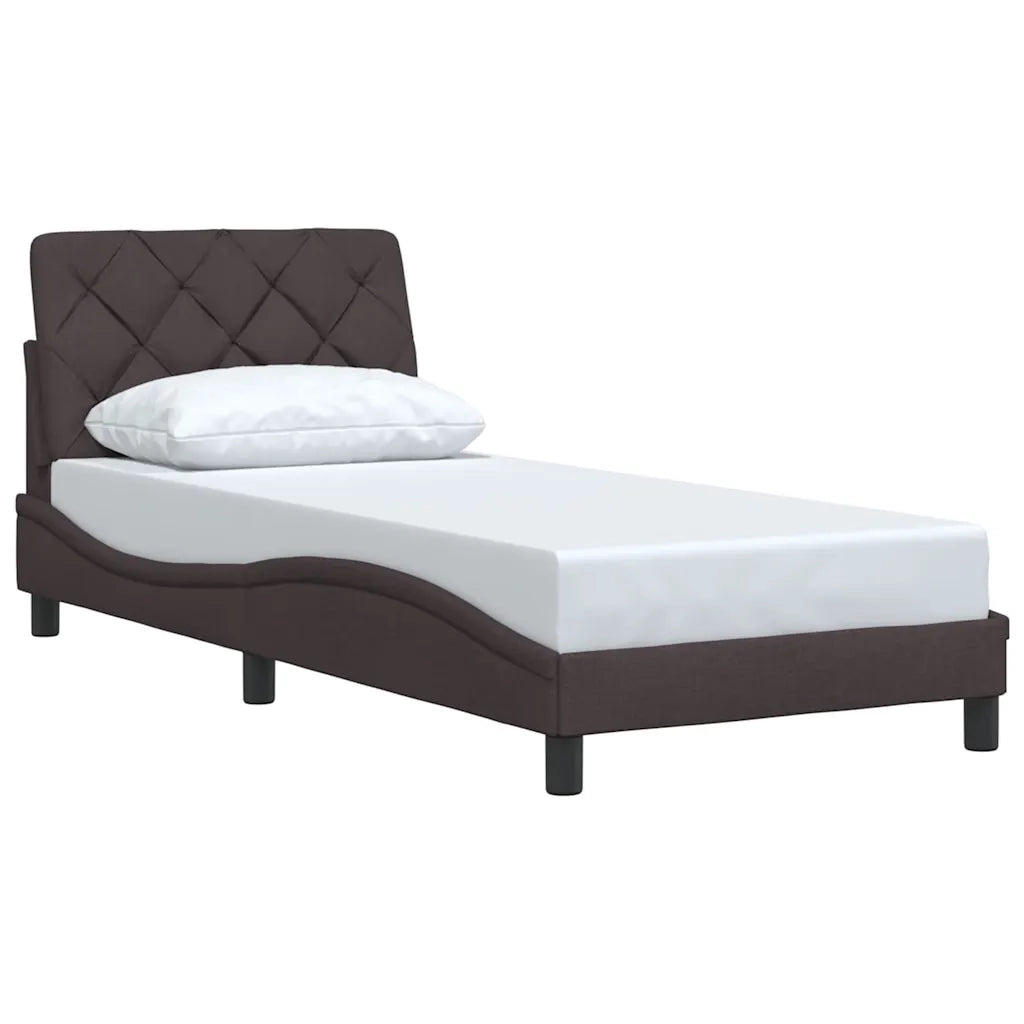 Giroletto senza Materasso Marrone Scuro 90x200 cm Tessuto 3310576