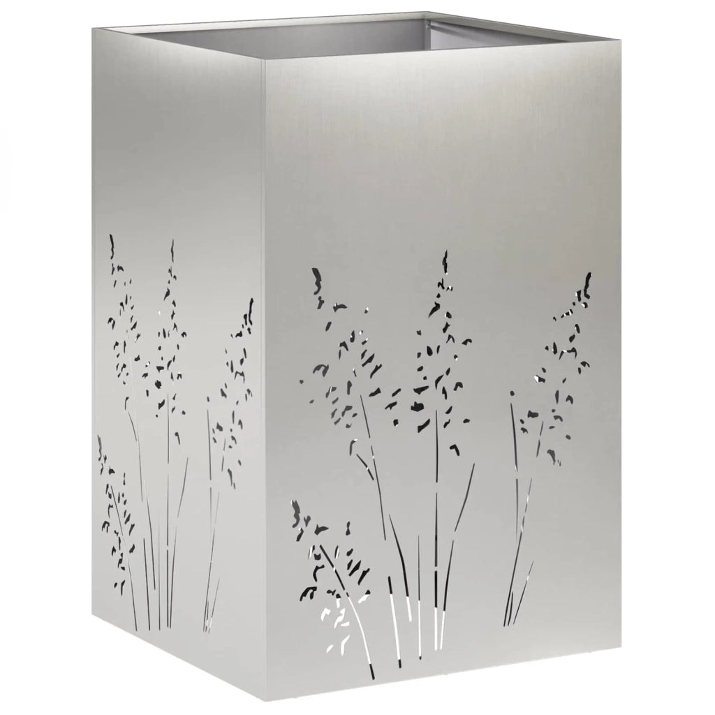 Vaso da giardino 2 pz Argento 50 x 50 x 75 cm Acciaio Inox 8005773