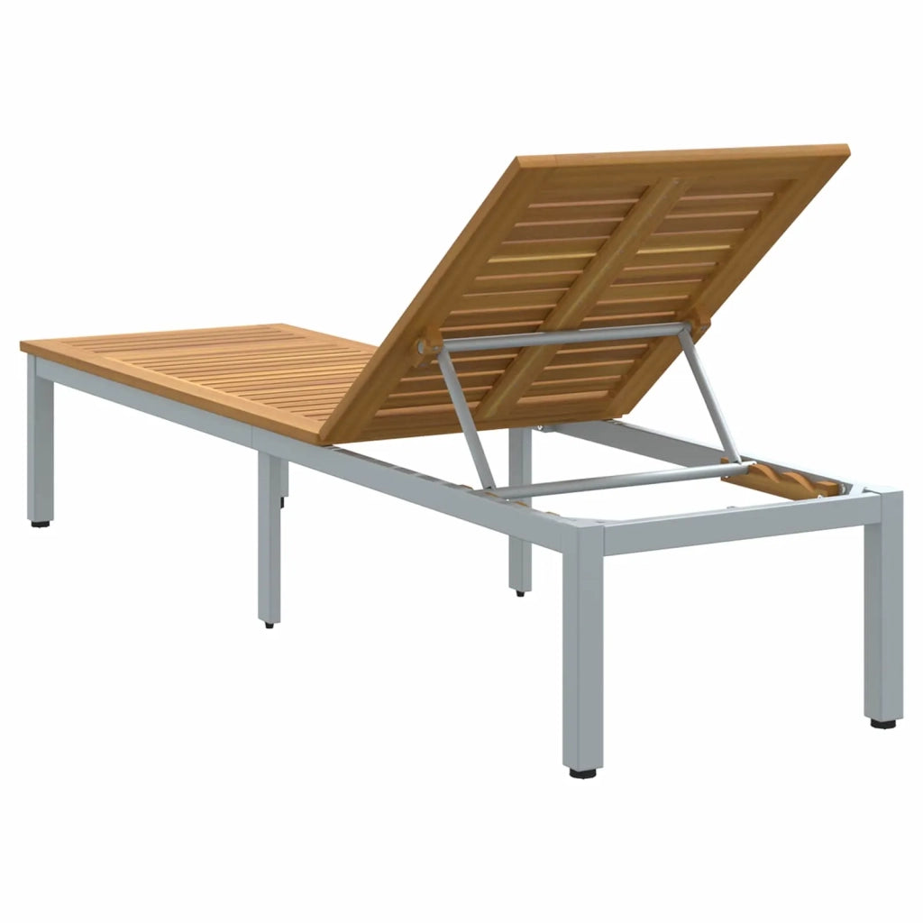 Lettino prendisole Grigio 200 x 55 x 35 cm 4010621