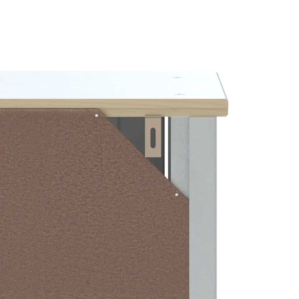 Mobile da Bagno BERG Bianco 69,5x34x110 cm Legno Massello Pino 358546