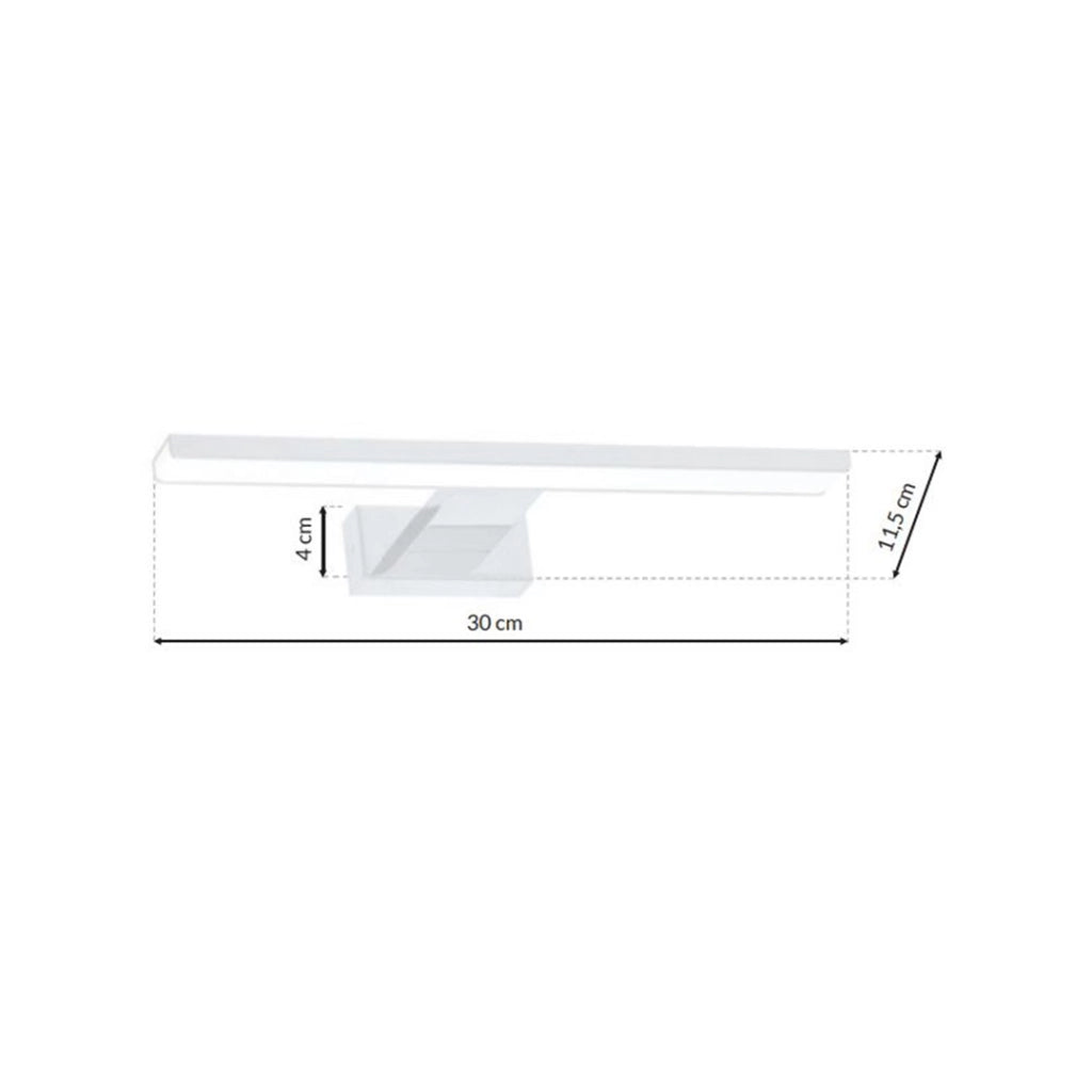 Applique Milagro SHINE LED 7W 4000K IP44 bianca 30cm