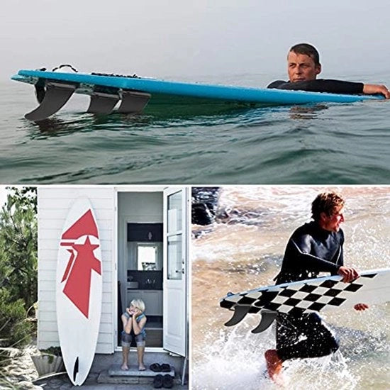 Fin con Dispositivo di Rilascio - Progetto Rimovibile - PVC Centrale - Stabile - Surfboard/Longboard - Ideale per il Trasporto - Fissaggio Clip - Surf Fin