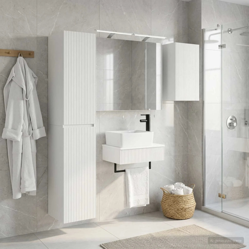 Set di mobili per il bagno 5 pcs Bianco 3407263