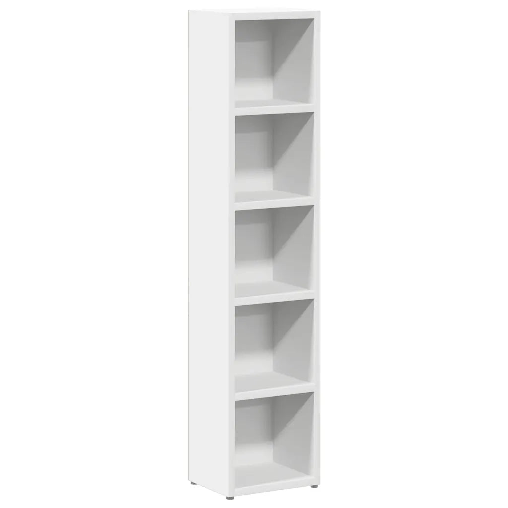 Scaffali Porta CD 2 pz Bianchi 21x16x93,5 cm Legno Multistrato CFW2261395