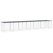 Recinto per pollaio con tetto 603 x 98 x 90 cm in acciaio zincato antracite 02_0043975