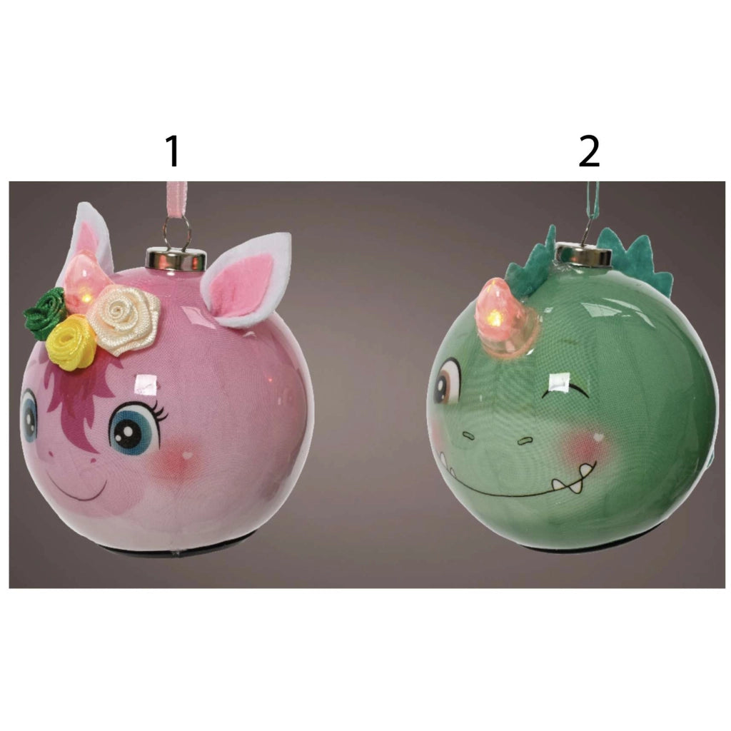 Pallina LED unicorno 7 cm