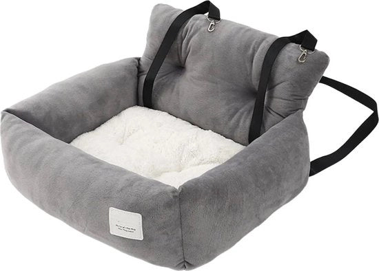 Autostoletto per cani con cintura - sedile per cani auto - per sedili anteriori e posteriori - sedile per cani auto - per cani piccoli - 44x35x27cm