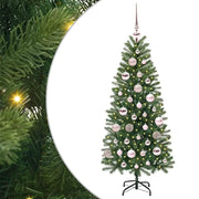Albero di Natale | Decorazioni natalizie artificiale con 150 LED Verde 120 cm PE e PVC