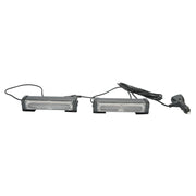 Set di 2 lampade LED gialle 12V, 18W, 17 modalità stroboscopiche, alloggiamento in alluminio 165x42x42mm