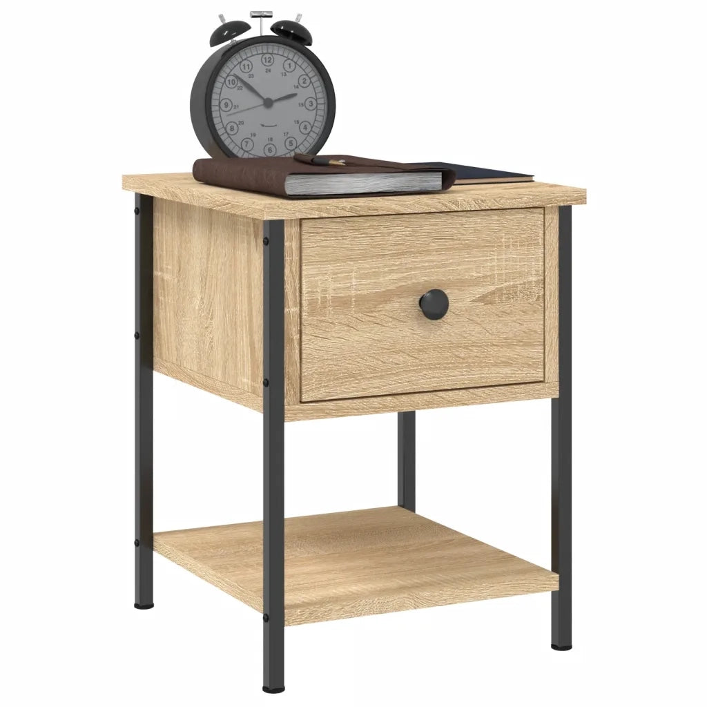 Comodini 2 pz Rovere Sonoma 34x35,5x45 cm in Legno Multistrato 825856