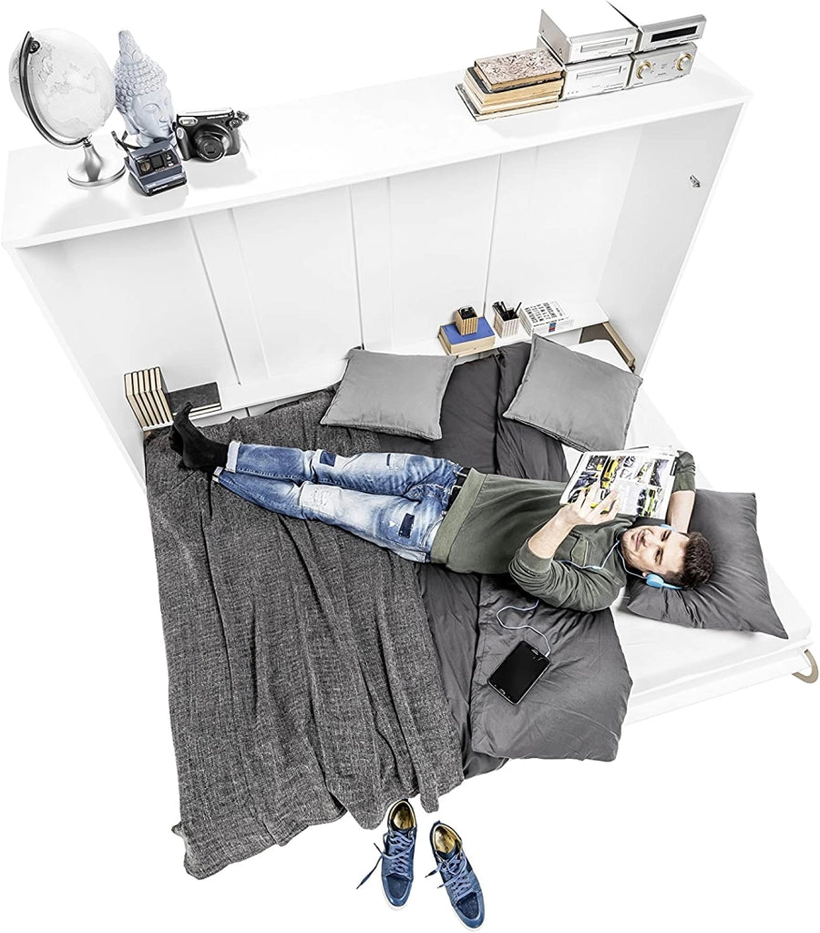 LETTO 01 140x200 VERTICALE BIANCO LUCIDO