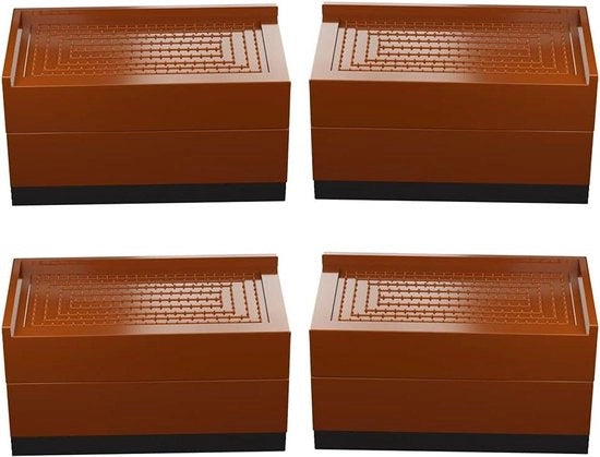 Alzabassi 4 pezzi - alzabasamenti letto 75 cm - sollevamento regolabile - tavolo sedile divano - 115 x 6 x 15 cm
