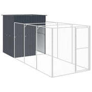 Cuccia per cani con recinto 165 x 455 x 181 cm antracite 02_0043473