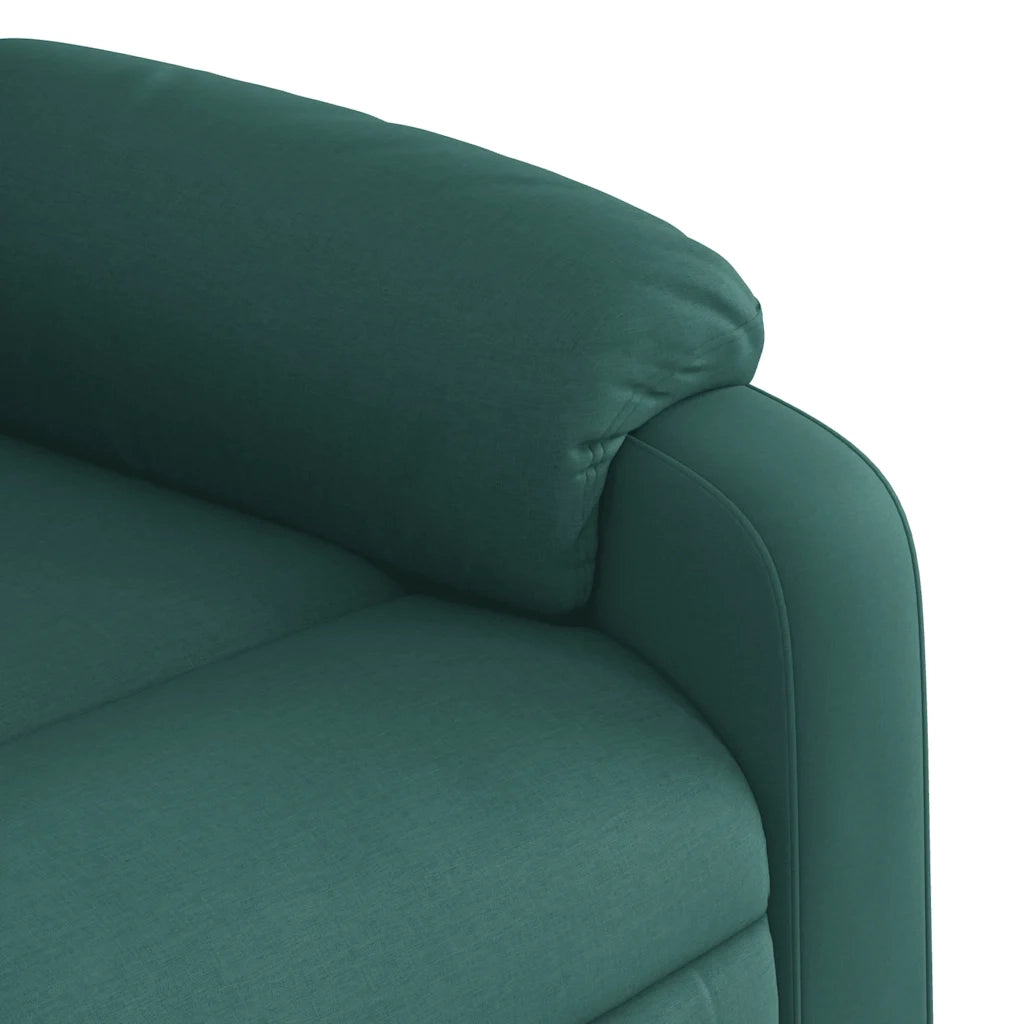 Divano Sedia-Poltrona Massaggiante Reclinabile Verde Scuro in Tessuto 437890
