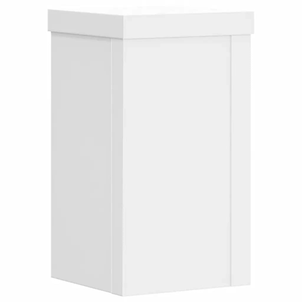 Supporti per piante | Sostegno per piante 2 pz Bianchi 10x10x18 cm Legno Multistrato