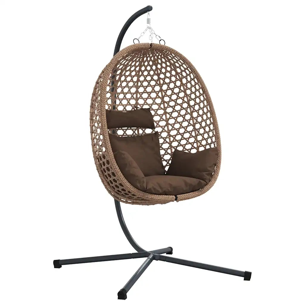 Sedia uovo sospesa Caffè 104 x 100 x 191 cm polyrattan 42003849