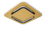 Plafoniera LED quadrata 40,5cm 30W oro Lucide Andreas