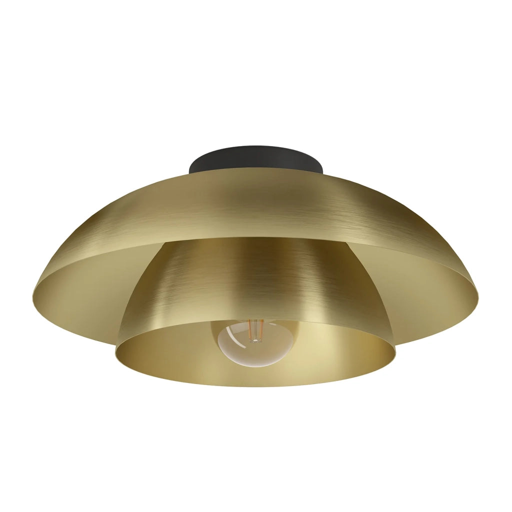 Plafoniera Moderna Cenciara Acciaio Nero 1 Luce E27