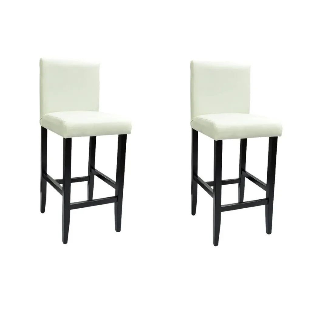 Sgabelli da Bar 2 pz Bianchi in Similpellecod mxl 81572