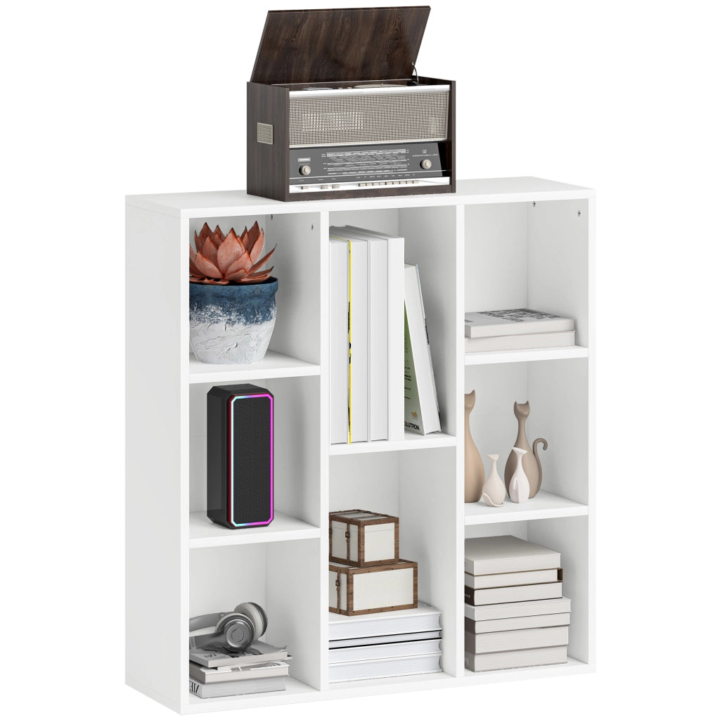 Libreria scaffale con scomparti ¨C zephmum ¨C bianco 74.3x24x80cm