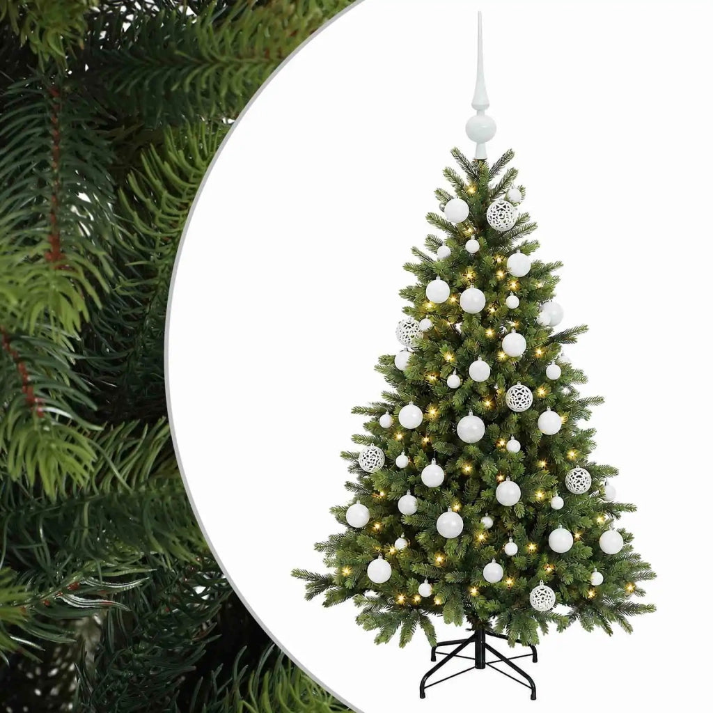 Albero di Natale artificiale con palline 150 cm 150 LED 3466082