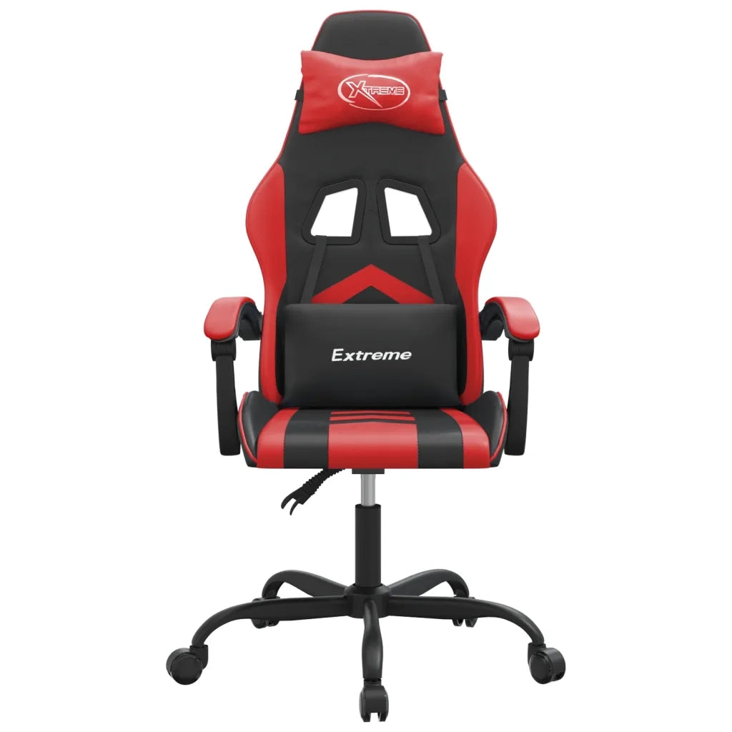 vidaXL Sedia da Gaming Nera e Rossa in Similpelle