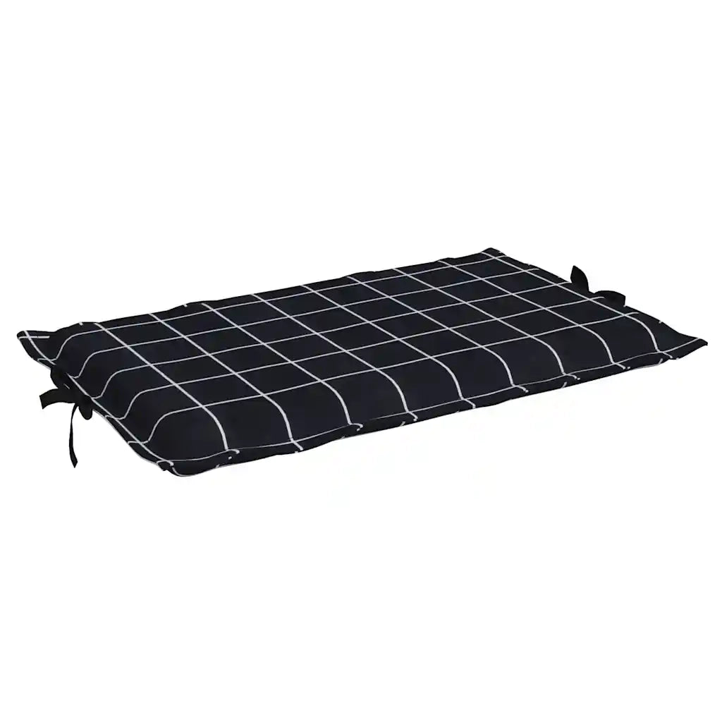 Cuscino per Lettino con Motivo a Quadri Nero in Tessuto Oxford 361356